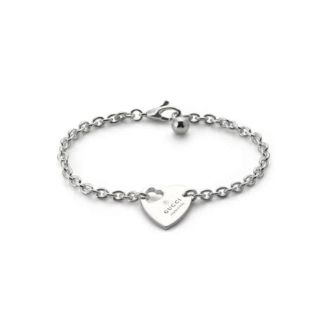 GUCCI Bracciale Trademark a catena con cuore 